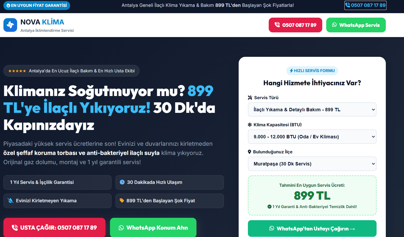 Antalya'da Klima Servisi